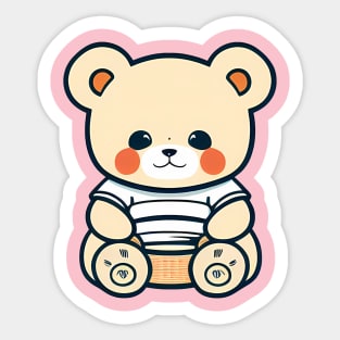 Kawaii Happy Bear Sticker